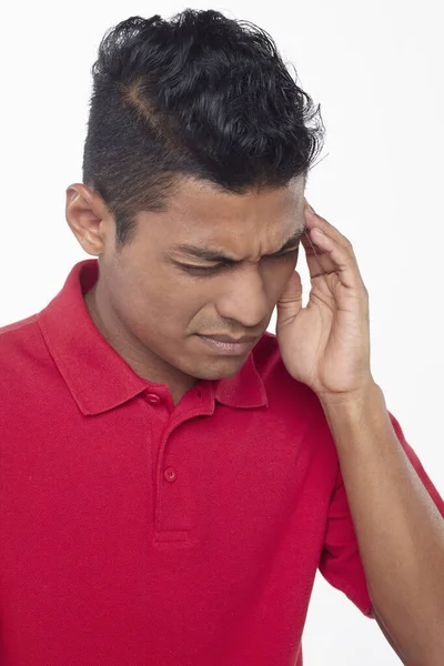 Expresión Facial Del Hombre Aislado Sobre Fondo Blanco — Foto de Stock