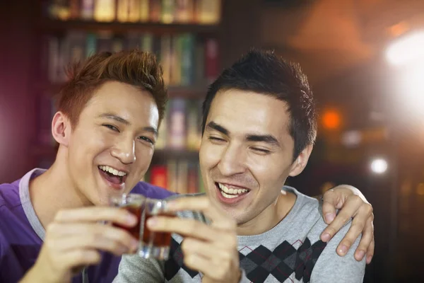 Άντρες Πίνουν Ένα Μπαρ — Φωτογραφία Αρχείου