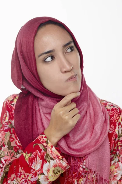 Expresión Facial Mujer Aislada Sobre Fondo Blanco — Foto de Stock