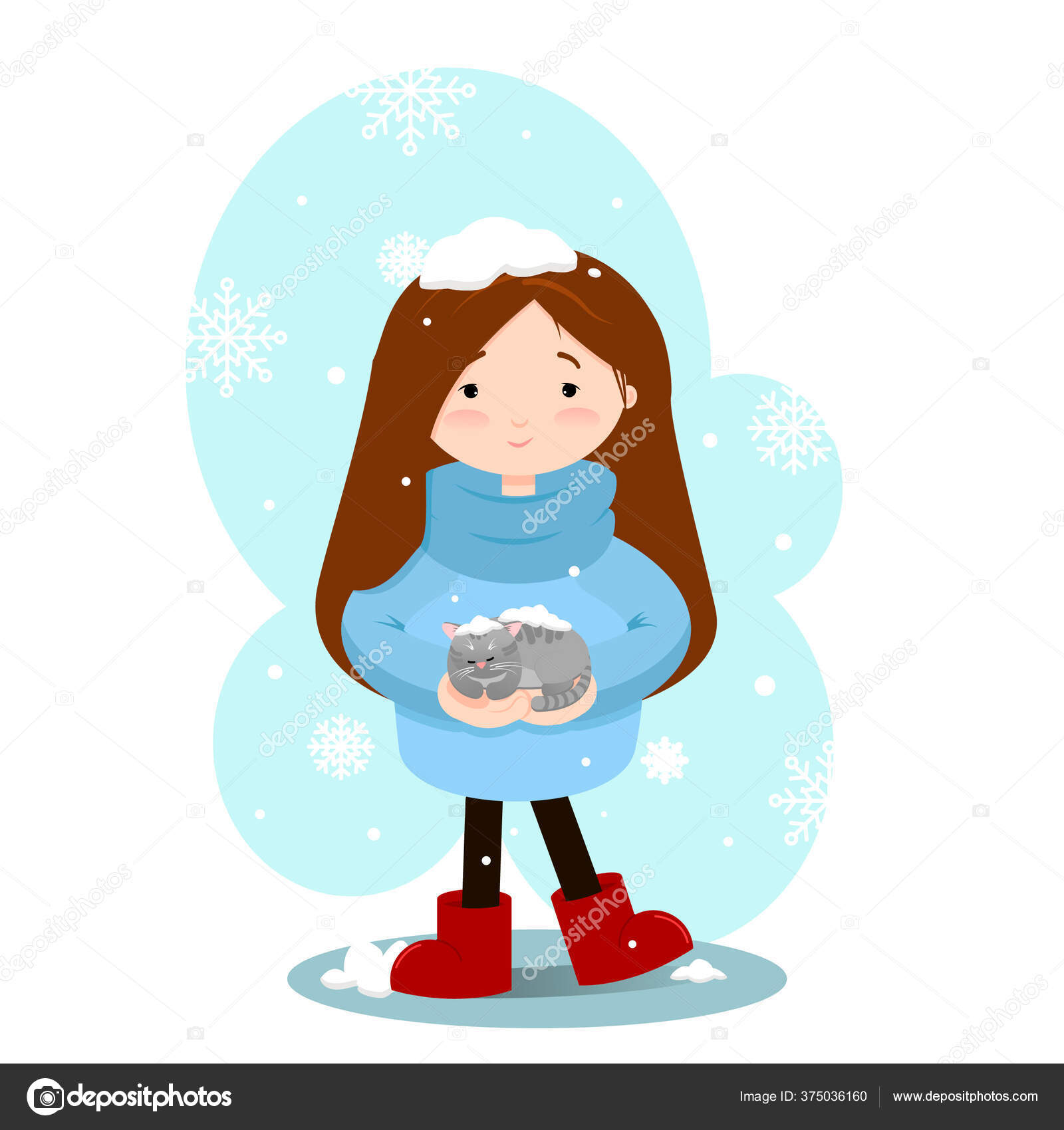 Cartoon Illustration Girl Adopt Homeless Frozen Kitten Cartoon Vector Illustration Stock Vector Image by © #375036160 Cartoon Illustration Girl Adopt Homeless Frozen Kitten Cartoon Vector Illustration Stock Vector Image by © #375036160