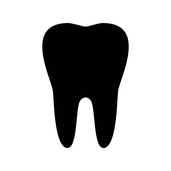 Ícone de dente isolado no fundo branco. Vetor —  Vetores de Stock