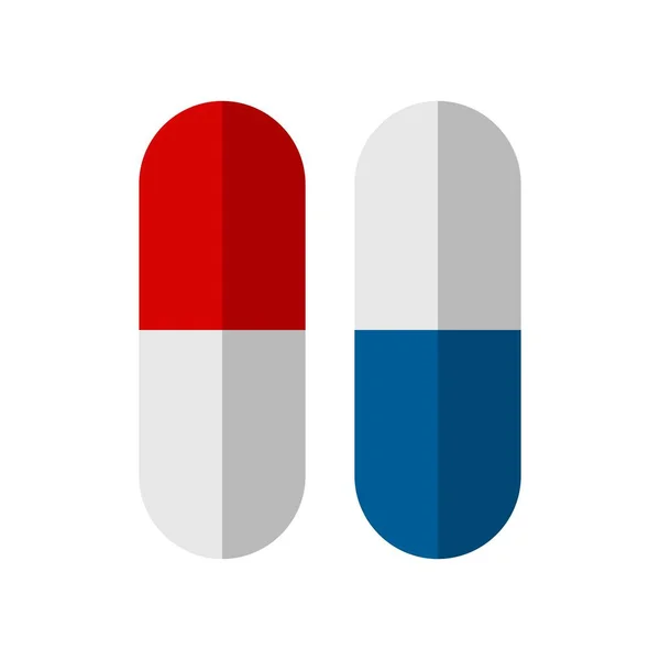 Tabletter eller piller ikon läkemedel isolerad på vit bakgrund. Kapslar. Vektor — Stock vektor