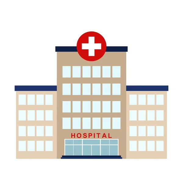 Icono del hospital aislado sobre fondo blanco, ilustración vectorial. — Vector de stock