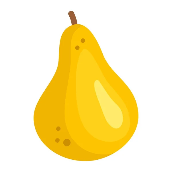 Жовта груша фруктів значок ізольовані на білому тлі. Векторні ілюстрації — стоковий вектор