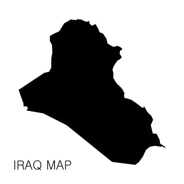 イラク地図と国名は白地に孤立している。ベクターイラスト — ストックベクタ