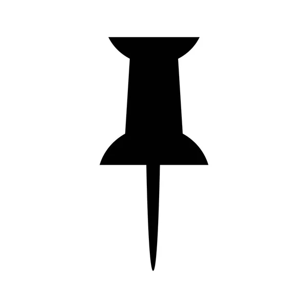 Icono de empuje negro aislado sobre fondo blanco. Ilustración vectorial — Archivo Imágenes Vectoriales