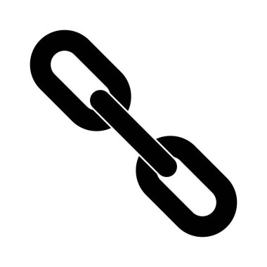 Metal zincir simgesi beyaz arkaplanda izole edilmiş. Vektör illüstrasyonu