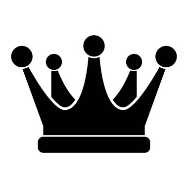Crown simgesi beyaz arkaplanda izole edildi. Vektör yanılsaması