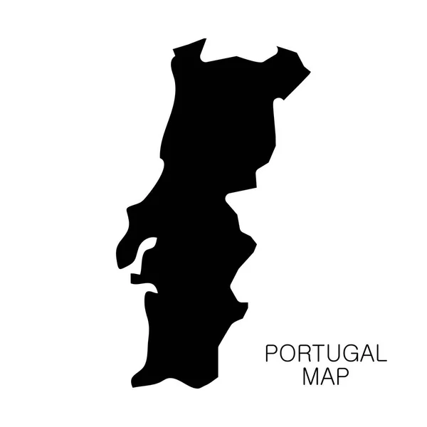 Portugal mapa e país nome isolado sobre fundo branco. Ilustração vetorial —  Vetores de Stock