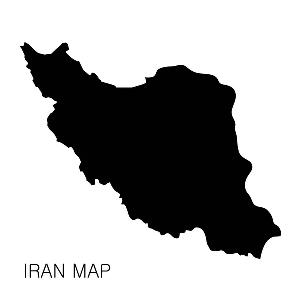 イランの地図と国名は白地に孤立している。ベクターイラスト — ストックベクタ