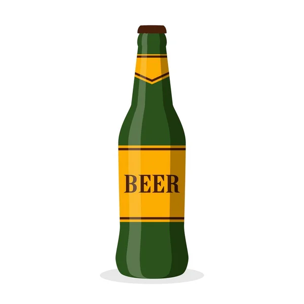 Lager bottle beer icon isolated on white background. Vector illustration — Stock Vector