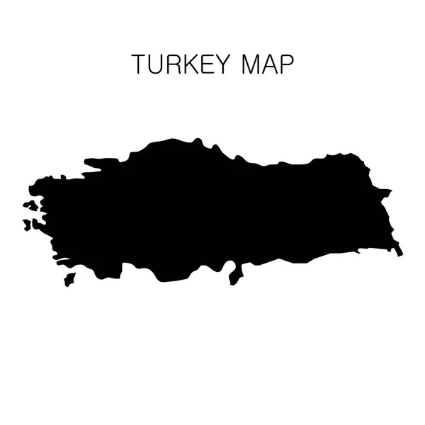 トルコの地図と国名は白地に孤立している。ベクターイラスト — ストックベクタ