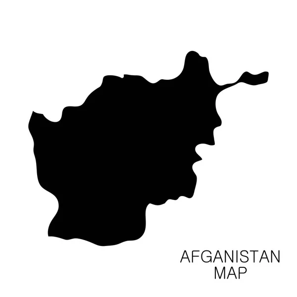 Afganistan map and country name isolated on white background. Vector illustration — Stock Vector