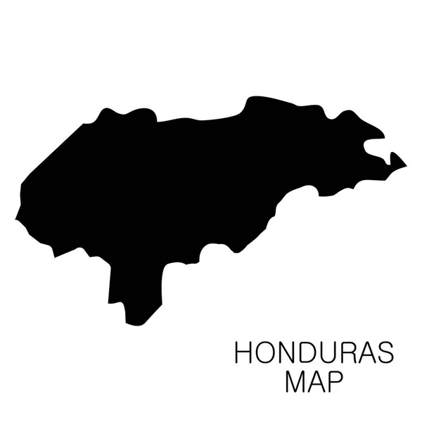 Peta Honduras dan nama negara terisolasi di latar belakang putih. Ilustrasi vektor - Stok Vektor