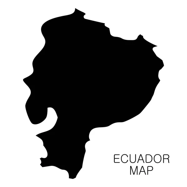 Ecuador map and country name isolated on white background. Vector illustration — Stock Vector