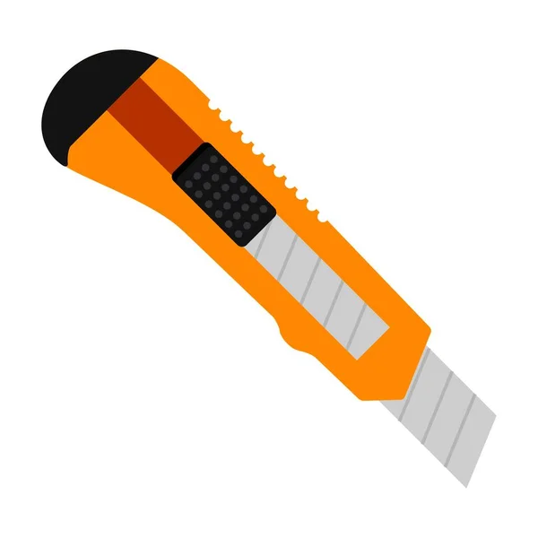 Icône de couteau de papeterie isolé sur fond blanc. Illustration vectorielle — Image vectorielle