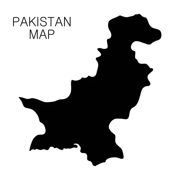 パキスタンの地図と国の名前は白い背景に隔離された。ベクターイラスト — ストックベクタ