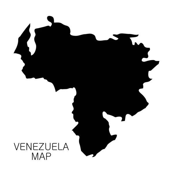 Mappa del Venezuela e nome del paese isolati su sfondo bianco. Illustrazione vettoriale — Vettoriale Stock