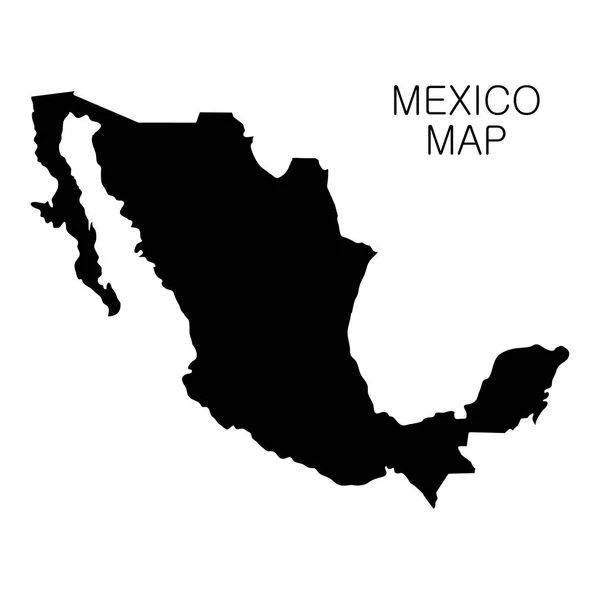 メキシコの地図と国名は白地に孤立している。ベクターイラスト — ストックベクタ
