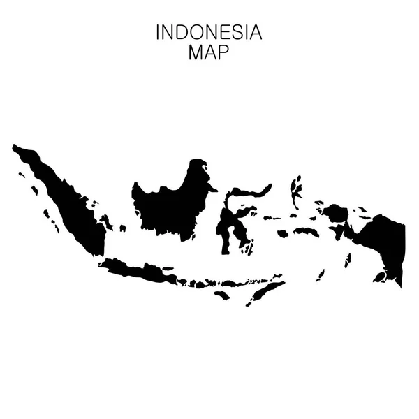 Indonesia mapa y nombre del país aislado sobre fondo blanco. Vector — Archivo Imágenes Vectoriales