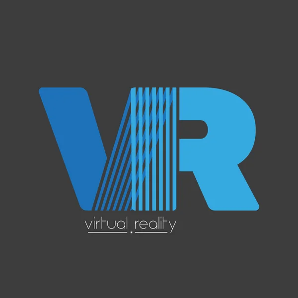 Letra logo realidad virtual. Logo VR. Diseño del logotipo del vector . Ilustración De Stock
