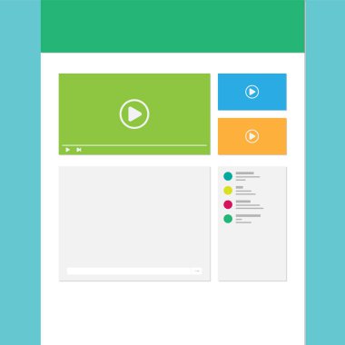 Web şablonu site online video izlemek için. Vektör.