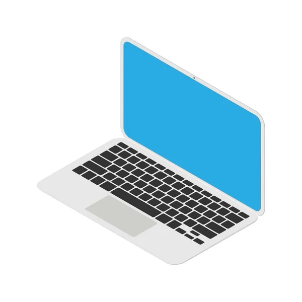 Moderne Laptop-Computer-Vektor-Attrappe isoliert. Vorlage für einen Inhalt. — Stockvektor