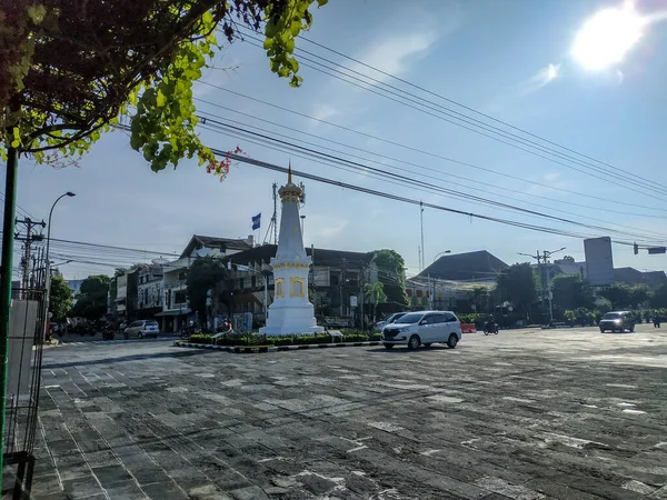 Yogyakarta Indonésia Abril 2020 Atmosfera Monumento Yogyakarta Quando Vírus Pandêmico — Fotografia de Stock