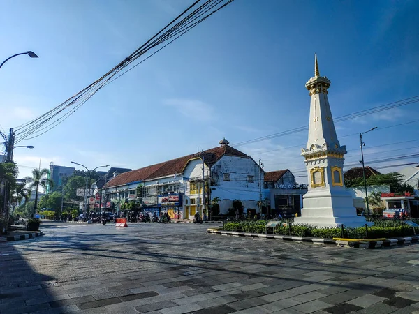Yogyakarta Indonesia Απριλιου 2020 Ατμόσφαιρα Του Μνημείου Της Yogyakarta Όταν — Φωτογραφία Αρχείου