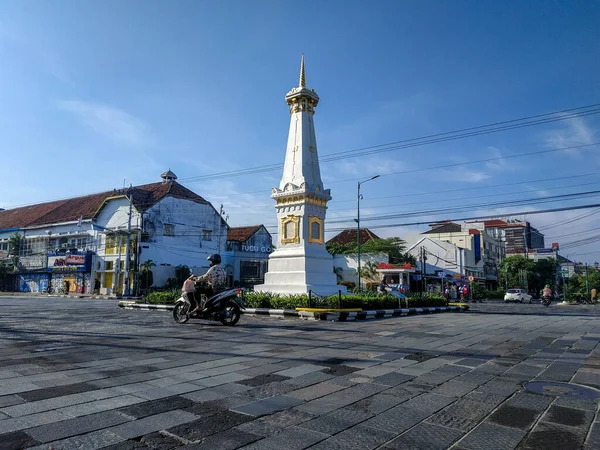 Yogyakarta Indonesia April 2020 Atmosfæren Yogyakarta Monumentet Når Det Pandemivirus stockfoto