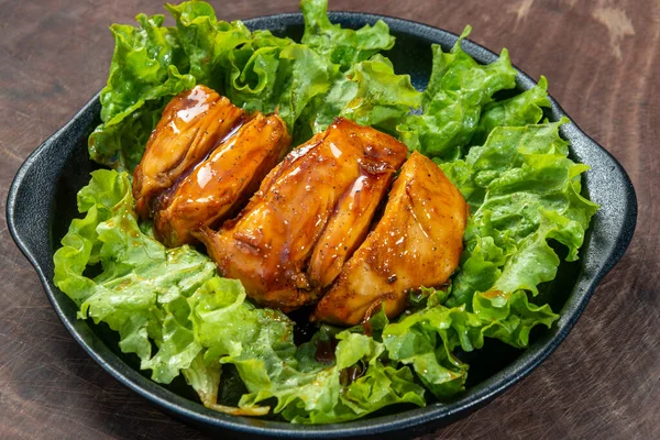 Plate Delicious Nutritious Fried Chicken — Stock Photo, Image