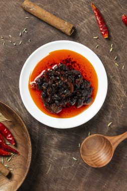 Lezzetli Çin baharatlı biftek sosu.