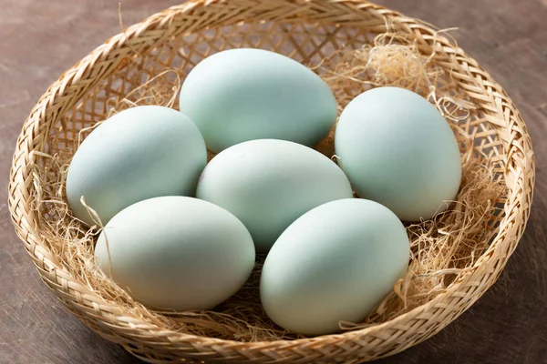 Montón Deliciosos Huevos Pato Salados — Foto de Stock
