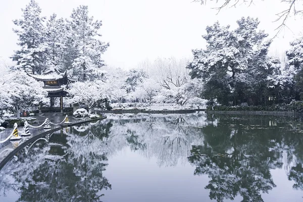 Dzień Śniegu Westlake Hangzhou — Zdjęcie stockowe