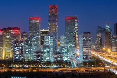 Pekin Skyline, binaların soyut görüntüsü