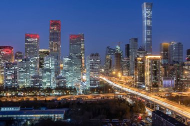 Pekin Skyline, binaların soyut görüntüsü