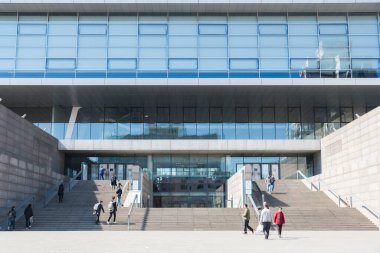 Pekin, Çin - 12 Mart 2019: Çin Ulusal Kütüphanesi, Yeni Kütüphane