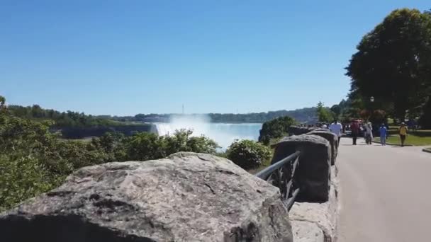 Slavný vodopád Niagarských vodopádů v Kanadě — Stock video