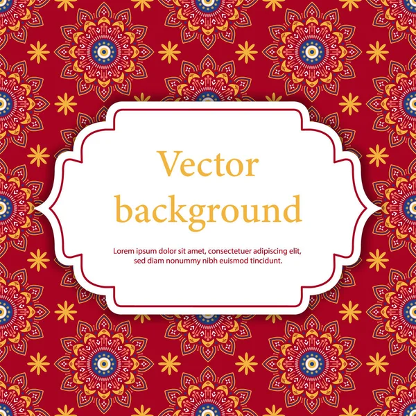 Abstrakte florale Hintergrundillustration mit Platz für Text. Blumenschmuck — Stockvektor
