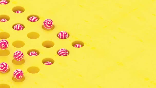 Abstraktní bonboniéra karamelové pozadí smyčka animace. Barevná jasně růžová. Minimální — Stock video