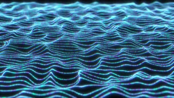 Abstract wavy background. Data flow concept animation. Business and technology — Stock Video