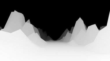 Geçmişe dönük düşük polimerli döngü animasyonu. Soyut hareket tasarımı