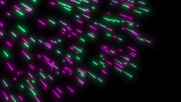 Neon-Linien abstrakten Hintergrund. Futuristisches Motion Design Konzept Animation — Stockvideo