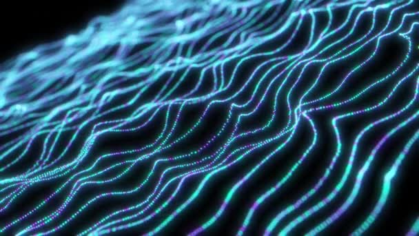 Abstract wavy background. Data flow concept animation. Business and technology — Stock Video