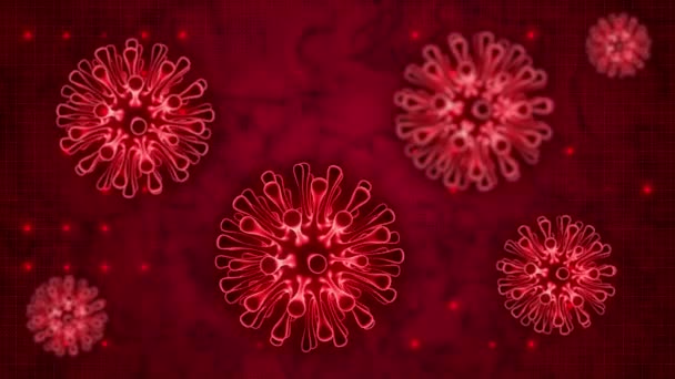 인간 혈액에 있는 novel coronavirus 2019-nCoV. 과학 과 의학 개념 — 비디오