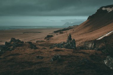 İzlanda 'da manzara karamsar stil inanılmaz manzara 