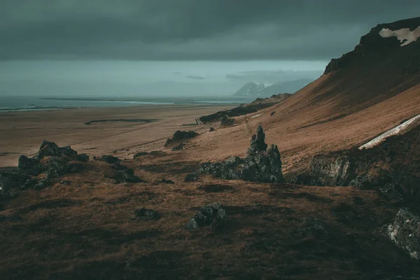 İzlanda 'da manzara karamsar stil inanılmaz manzara 