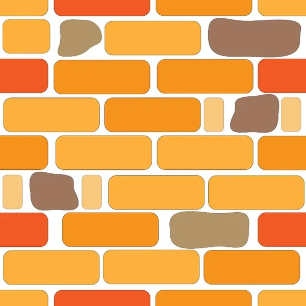 Kusursuz desenli tuğla duvar terracotta sarı ve kahverengi