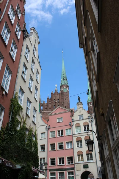 Gdansk Oude Stad Uitzicht Kleurrijke Straten Van Een Prachtige Stad — Stockfoto