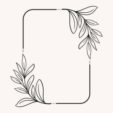 Elle çizilmiş çiçek deseni tasarımı düğün çiçekleri çelengi, ayırıcılar, defne. dekoratif davet .